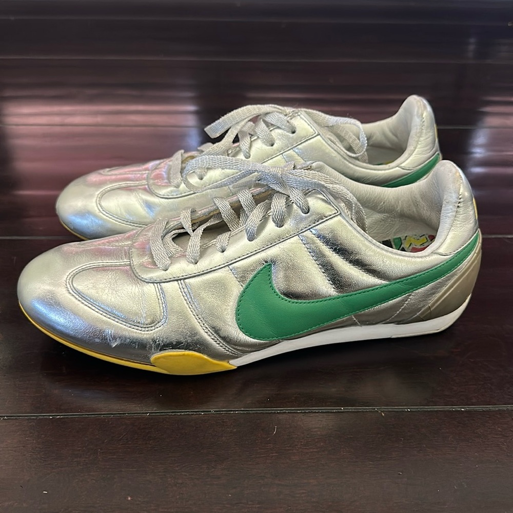 Silver Nike Running Shoes